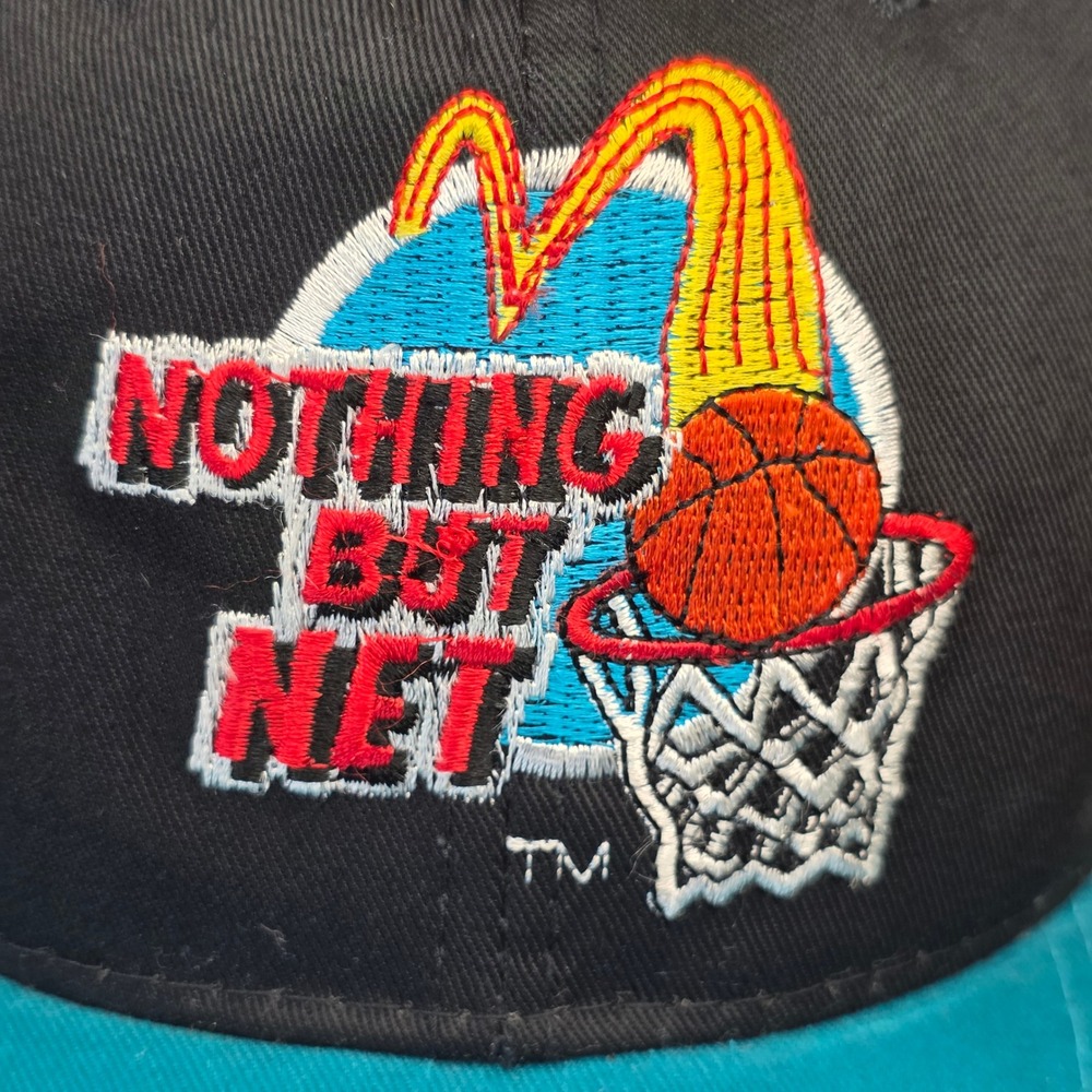 Vintage McDonalds Nothing But Net 1993 Basketball Promotional Hat Snapback Cap - Picture 4 of 9